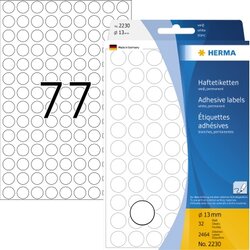 HERMA 2230 Markierungspunkt 13mm Papier weiß 2.464 St./Pack.