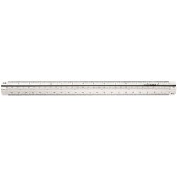 M+R 716370010 Dreikantmaßstab 30cm Kunststoff weiß