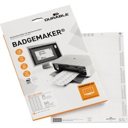 DURABLE 145102 Einsteckschildbogen  Namensschilder 60x30 mm ws
