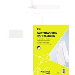 MAILmedia 30002483 Faltentasche C4 125g mF hk weiß 25St.