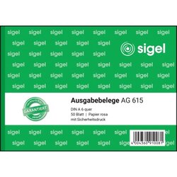 SIGEL AG615 Ausgabebeleg DIN A6 quer 50Blatt