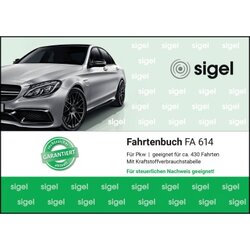 SIGEL FA614 Fahrtenbuch DIN A6 für PKW 40Blatt