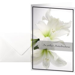 SIGEL DS006 Trauerkarte Amaryllis  11,5x17cm 10St +Umschläge