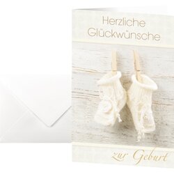 SIGEL DS040 Faltkarte Baby 10 St./Pack. +Umschl.