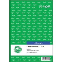 SIGEL LI525 Lieferschein DIN A5 2x50Blatt 