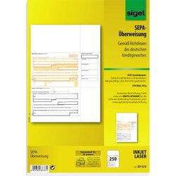 SIGEL ZV572 Überweisung A4 250Bl 