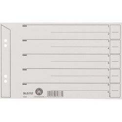 Leitz 16560085 Trennblatt A5 quer 200g Karton grau 100 St./Pack.