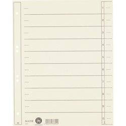Leitz 16570011 Trennblatt A4 200g Karton chamois 100 St./Pack.