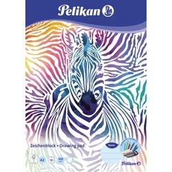 Pelikan 137604 Zeichenblock C2/10 DIN A2 chlorfrei 10Blatt weiß