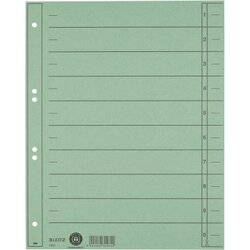 Leitz 16580055 Trennblatt A4 230g Karton grün 100 St./Pack.