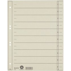 Leitz 16580085 Trennblatt A4 230g Karton grau 100 St./Pack.