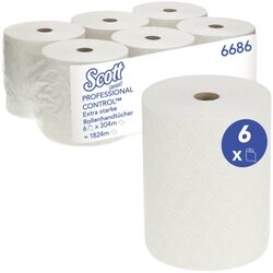 Scott® 6686 Handtuchrolle Extra Strong 304m weiß 6 St./Pack.