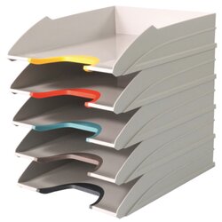 DURABLE 770427 Briefablagenset VARICOLOR MIX A4/C4 5tlg gr/fb