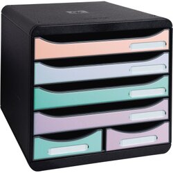 Exacompta 3127296D Schubladenbox BIG BOX MAXI Aquarell 6Schübe fbg