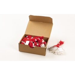 HERMA 6915 Hängeetikett 25x38mm roter Faden weiß 1.000 St./Pack.