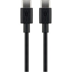 Goobay® 66318 USB Kabel DAT USB-C/C v2.0 1m sw