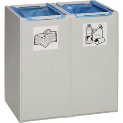 VAR 3801 VAR Kunststoffcontainer 40l 2fach oDeckel lgr