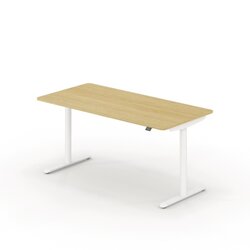 Neutralware 815018672 Schreibtisch se:lab e-desk 160x65-128x80 ws/eiche hell