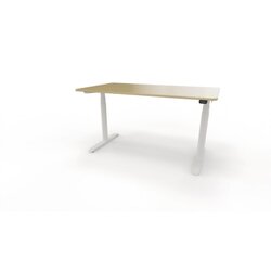 Schreibtisch se:lab e-desk 1.400 x 650-1.280 x 900 mm (B x H x T) eiche hell, Neutralware