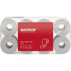 Katrin 104872 Toilettenpapier 250 3-lagig weiß 8 Rl./Pack.