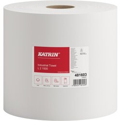 Katrin 481603 Putztuchrolle L2 2lagig weiß 1.500 Blatt 2 St./Pack.