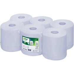 Satino by WEPA 317700 Handtuchrolle 20x25cm 150m 2lg blau geprägt 6 St./Pack