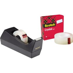 Scotch® 83980 Tischabroller Sparset C38 +1Rolle Crystal