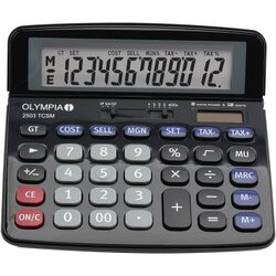 Olympia 40183 Tischrechner 2503 TCSM 12stellig Batterie schwarz