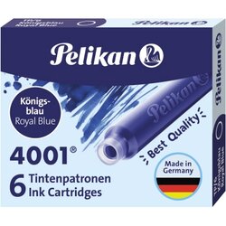 Pelikan 301176 Tintenpatrone 4001 TP/6 königsblau 6 St./Pack.