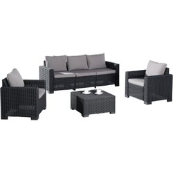 BEST 96114050 Lounge Gruppe Mombasa graphit/hellgrau