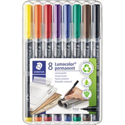 STAEDTLER® 313 WP8 Folienstift Lumocolor 0,4mm sortiert 8 St./Pack.