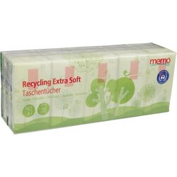 memo H1055 Taschentücher Recycling Extra Soft 4lg. 15x10St.