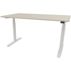 Neutralware 815018781 Schreibtisch se:lab e-desk 140x65-128x90 ws/lichtgrau