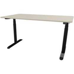 Neutralware 815018981 Schreibtisch se:lab e-desk 140x65-128x90 sw/lichtgrau