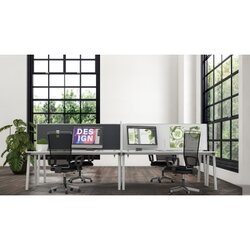 magnetoplan® Tischtrennwand VarioPin 160 x 50 cm (B x H)