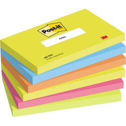 Post-it® 655-TFEN Haftnotiz Notes  127x76mm sort 6x100Bl