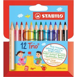 STABILO® 205/12-01 Farbstift Trio 4,2mm sort 12St 