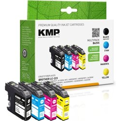 KMP 1529,4005 Tintenpatrone B62VX wie LC223VALBP sw/c/m/y 4St.