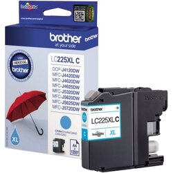 Brother LC225XLC Tintenpatrone 1.200Seiten cyan 