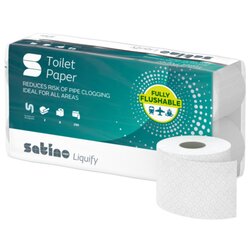 Satino by WEPA 061600 Toilettenpapier Liquify 2lg. 250Blatt ws 8 St./Pack.