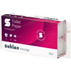 Satino by WEPA 043030 Toilettenpapier Prestige 4lg hw 150Blatt 8 St./Pa