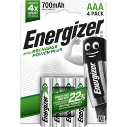 Energizer® E300626600 Akku Recharge PowerPlus AAA/HR3 4 St./Pack.