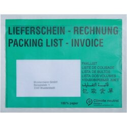 Neutralware 327058400 Begleitpapiertasche C6 175x135mm gn LS-RE 250St