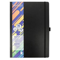 Westcott E-744829 00 Notizbuch A4 Hardcover 96Bl schwarz