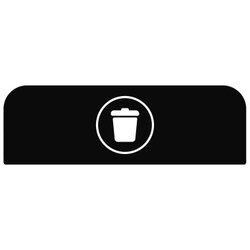 Rubbermaid 2155312 Hinweisschild 87l Restmüll sw