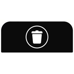 Rubbermaid 2155310 Hinweisschild 57l Restmüll sw