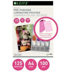 Leitz 33878 Laminierfolie DIN A4 125mic EVA 100 St./Pack.
