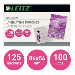 Leitz 33810 Folientasche 86x54mm 125mic 100 St./Pack.