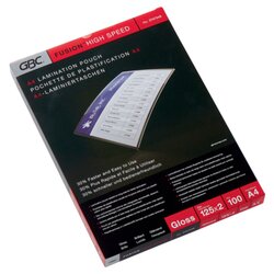 GBC® 3747348 Folientasche HighSpeedPouch DIN A4 125mic 100 St./Pack.