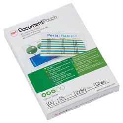 GBC® IB585067 Folientasche DocumentPouch DIN A6 80mic 100 St./Pack.